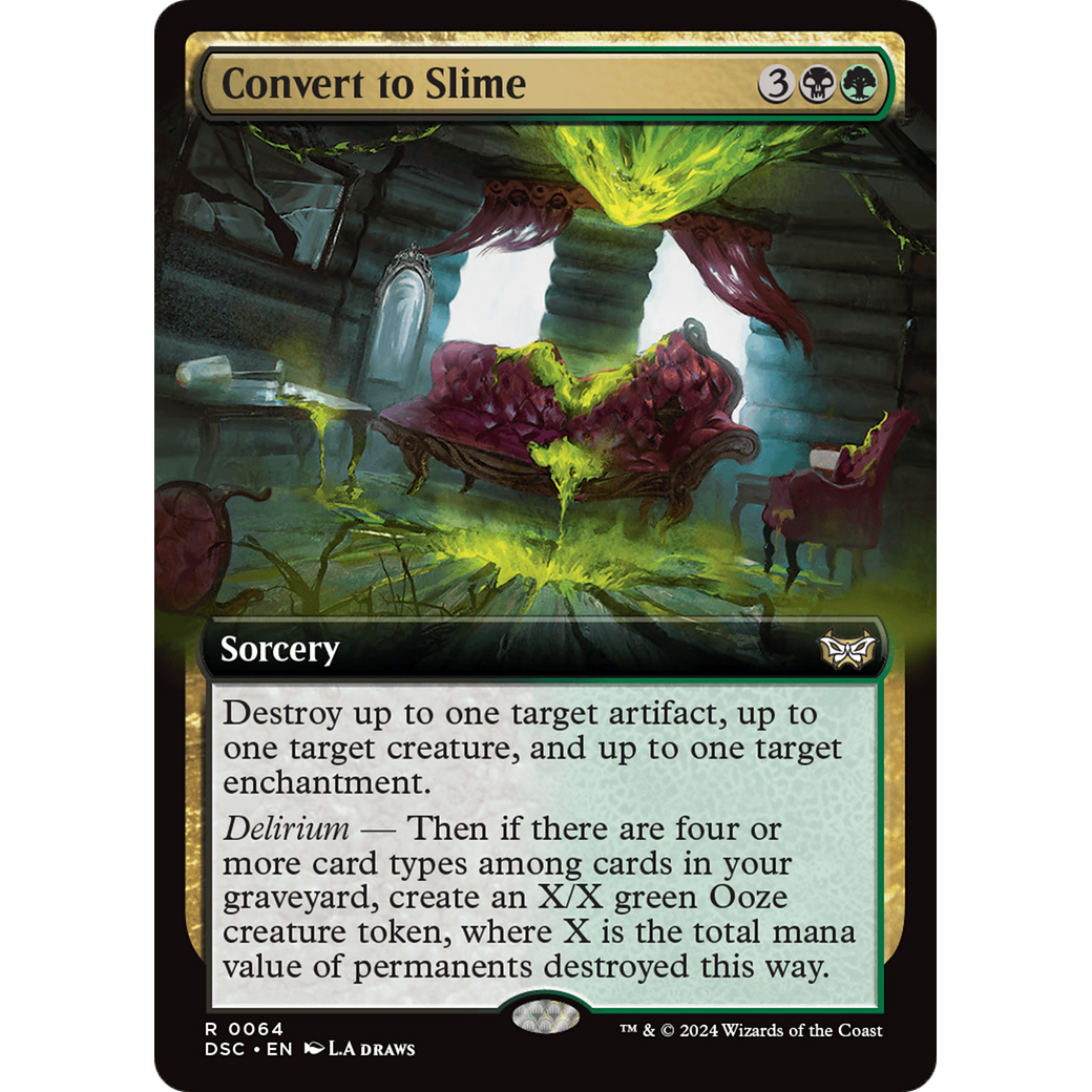 Convert to Slime (DSC-064) - Duskmourn: House of Horror Commander: (Extended Art)