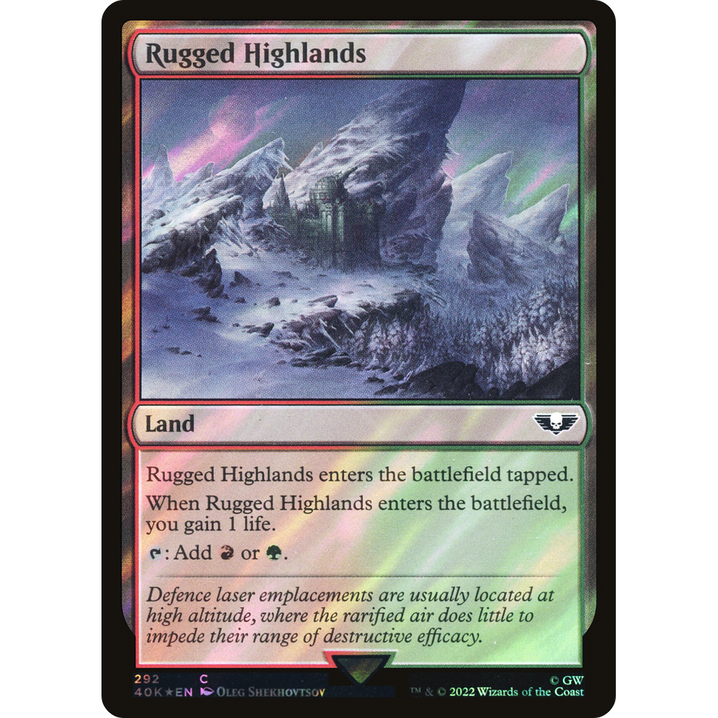 Rugged Highlands (40K-292) - Warhammer 40,000 Commander Foil