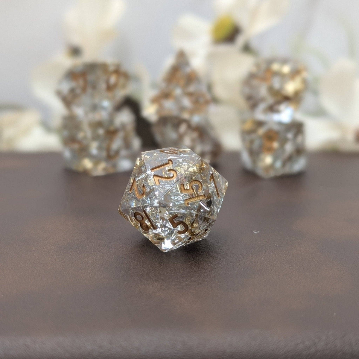 Emberlight Veil - 7 Piece Luxury D&D Dice Set