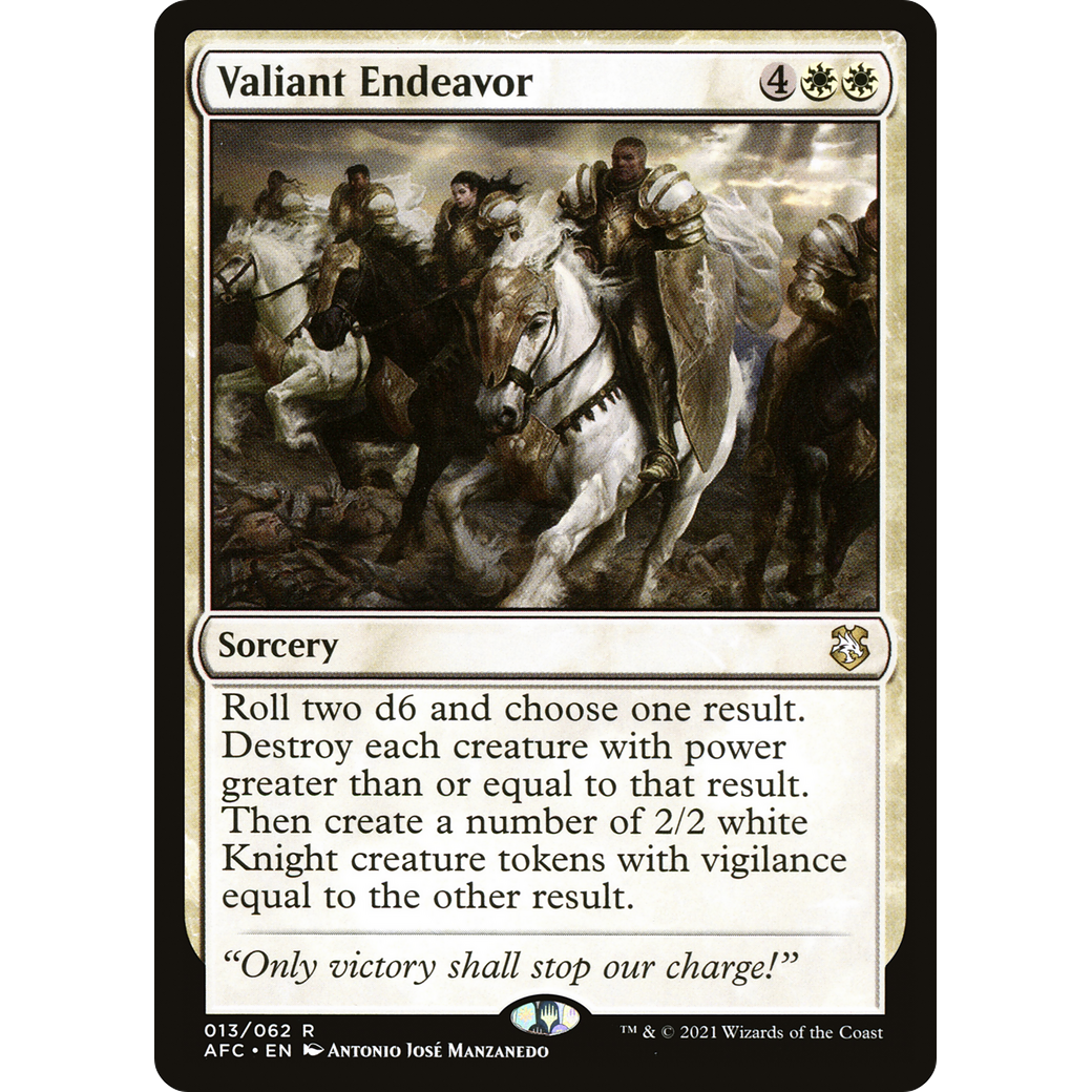 Valiant Endeavor (AFC-013) - Forgotten Realms Commander