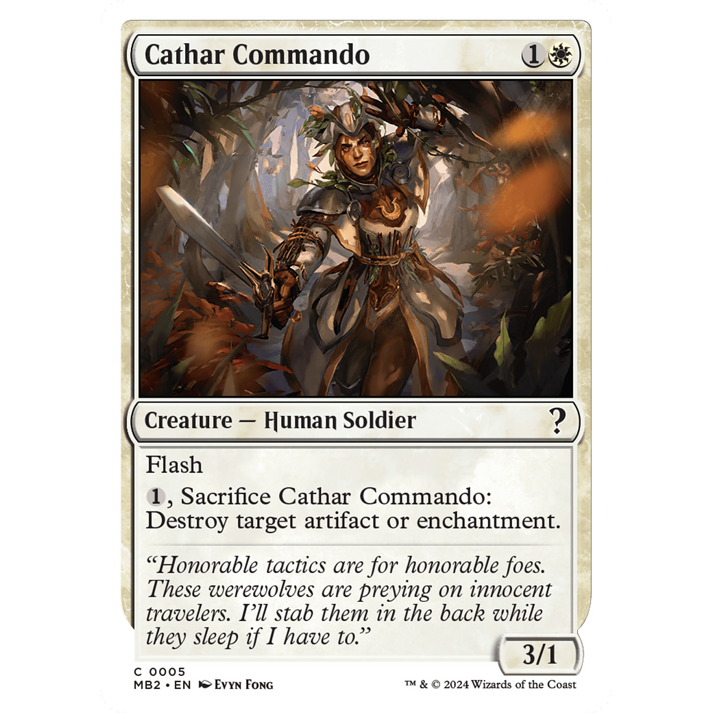 Cathar Commando (White Border) (MB2-005) - Mystery Booster 2