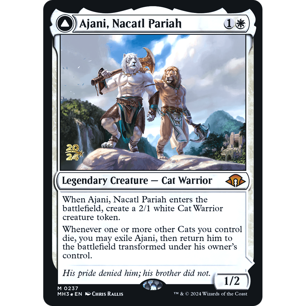 Ajani, Nacatl Pariah // Ajani, Nacatl Avenger (PRE-237S) - Modern Horizons 3 Promos Foil