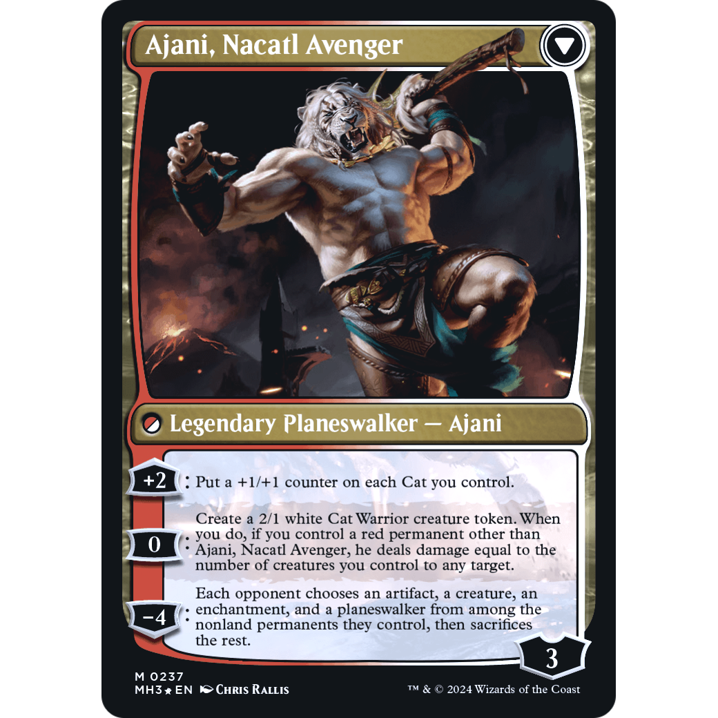 Ajani, Nacatl Pariah // Ajani, Nacatl Avenger (PRE-237S) - Modern Horizons 3 Promos Foil
