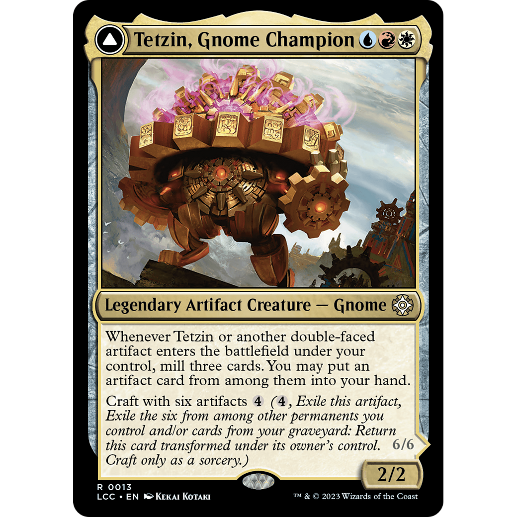 Tetzin, Gnome Champion // The Golden-Gear Colossus (LCC-013) - The Lost Caverns of Ixalan Commander