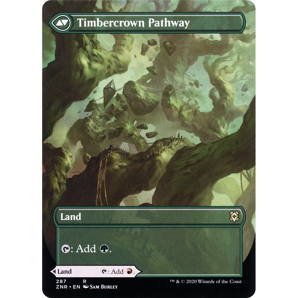 Cragcrown Pathway (Borderless) (ZNR-287) - Zendikar Rising: (Showcase) (Borderless) Foil