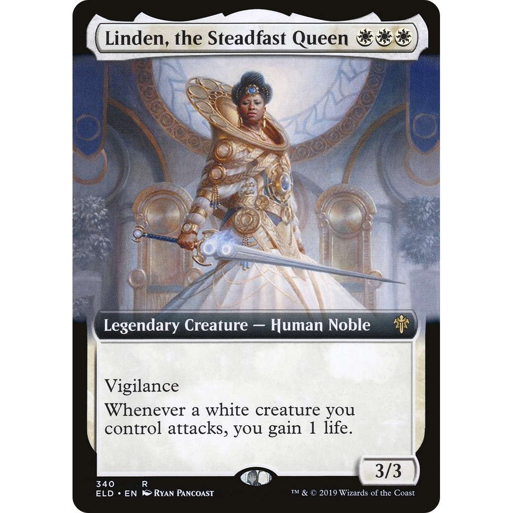 Linden, the Steadfast Queen (Extended Art) (ELD-340) - Throne of Eldraine: (Extended Art) Foil