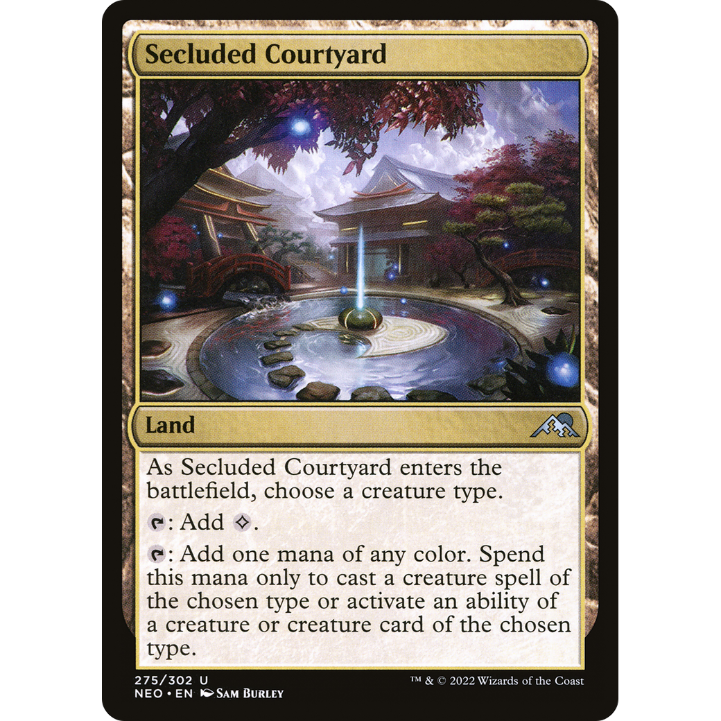Secluded Courtyard (NEO-275) - Kamigawa: Neon Dynasty Foil