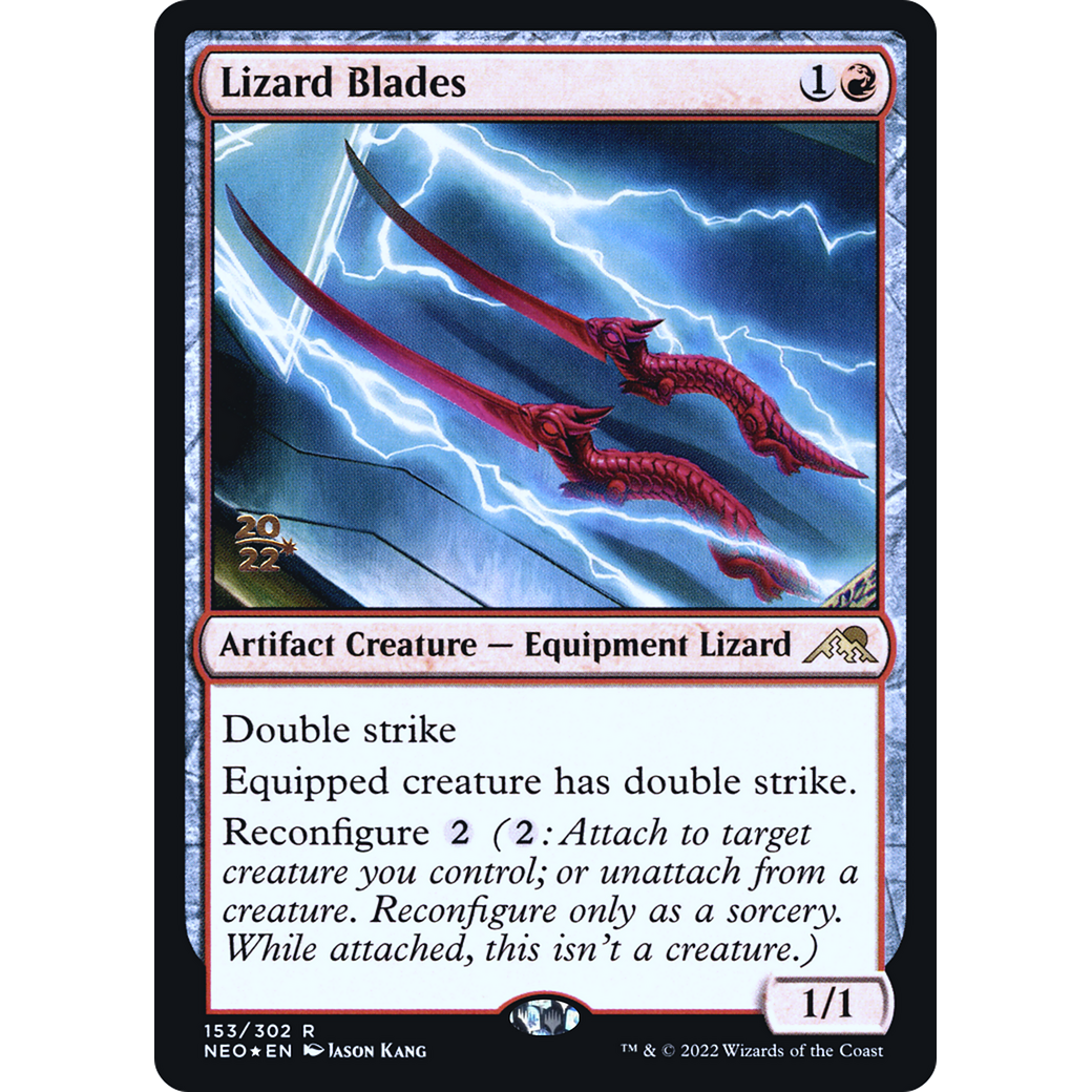 Lizard Blades (PRE-153S) - Kamigawa: Neon Dynasty Promos Foil