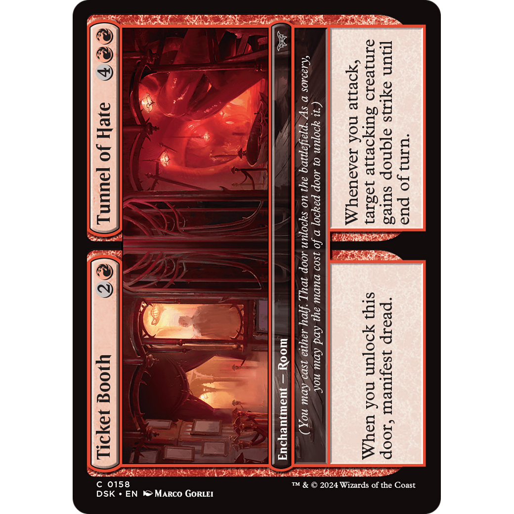 Ticket Booth // Tunnel of Hate (DSK-158) - Duskmourn: House of Horror Foil