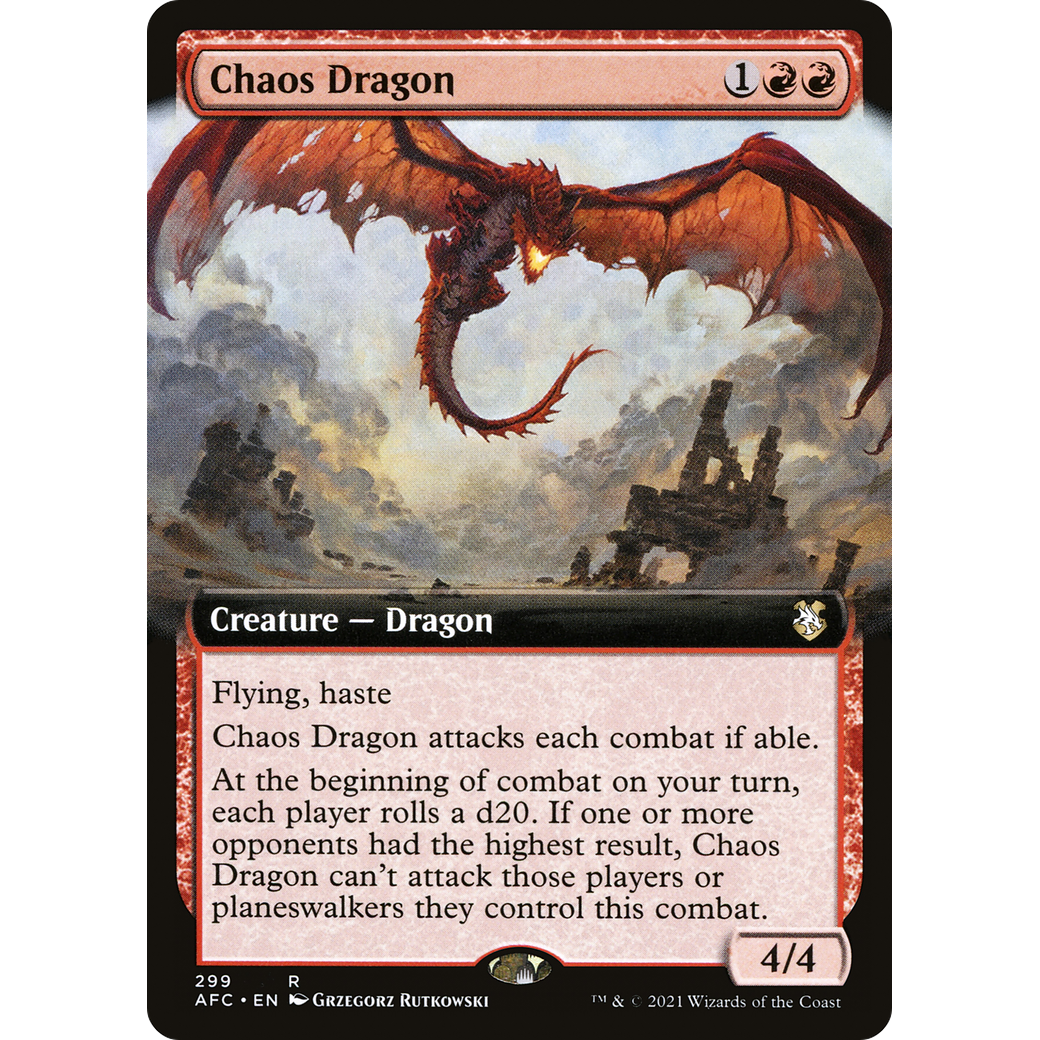 Chaos Dragon (AFC-299) - Forgotten Realms Commander: (Extended Art)
