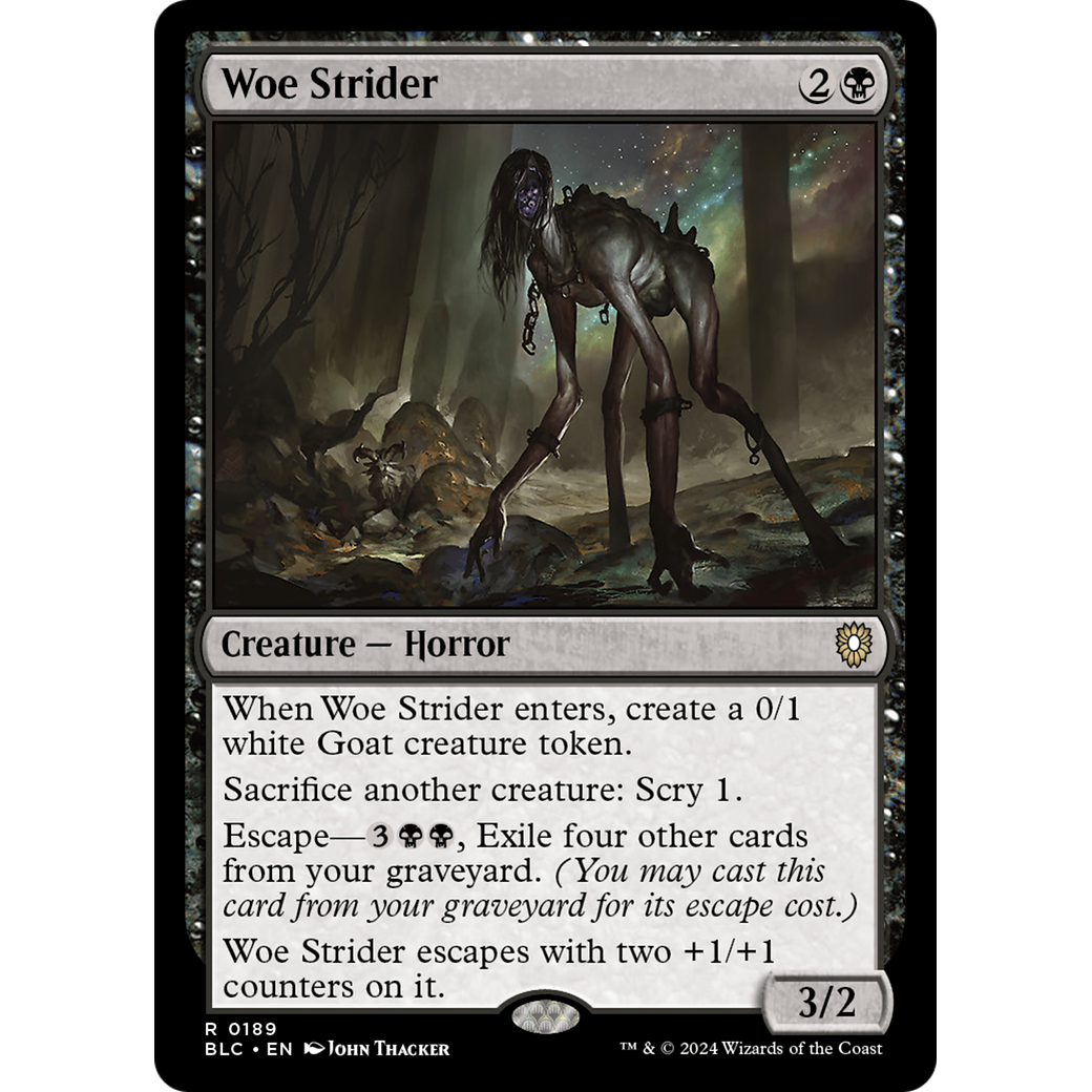 Woe Strider (BLC-189) - Bloomburrow Commander