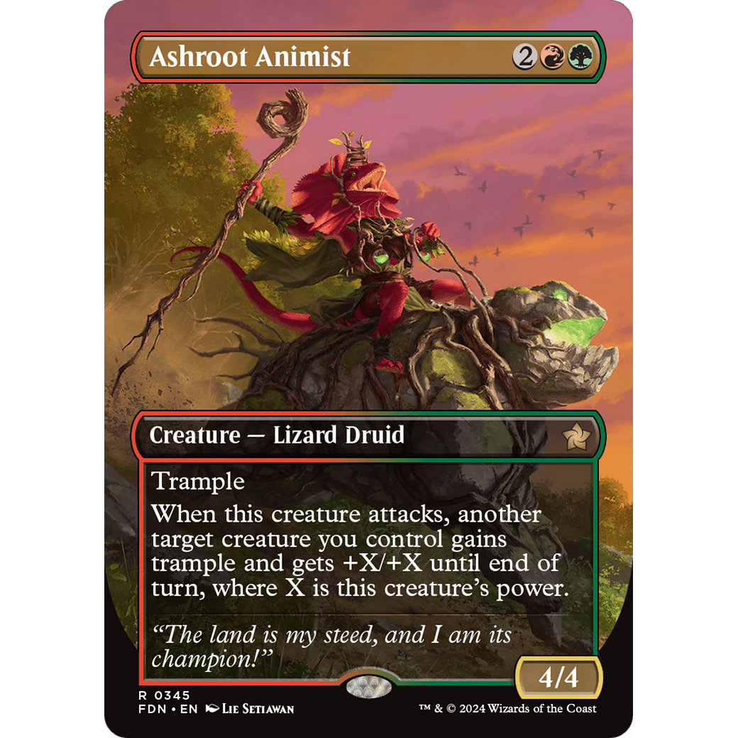 Ashroot Animist (FDN-345) - Foundations (Borderless) Foil