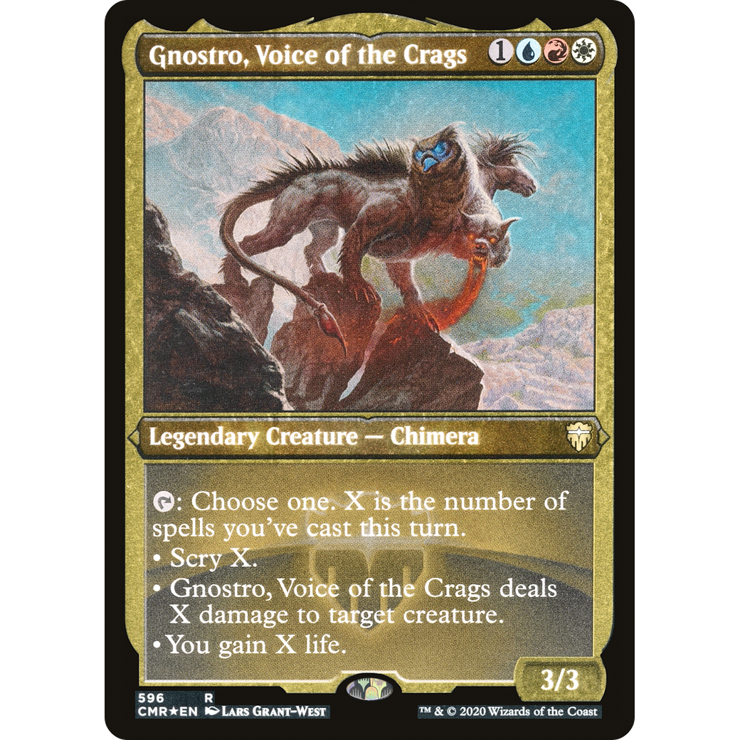 Gnostro, Voice of the Crags (Foil Etched) (CMR-596) - Commander Legends Foil