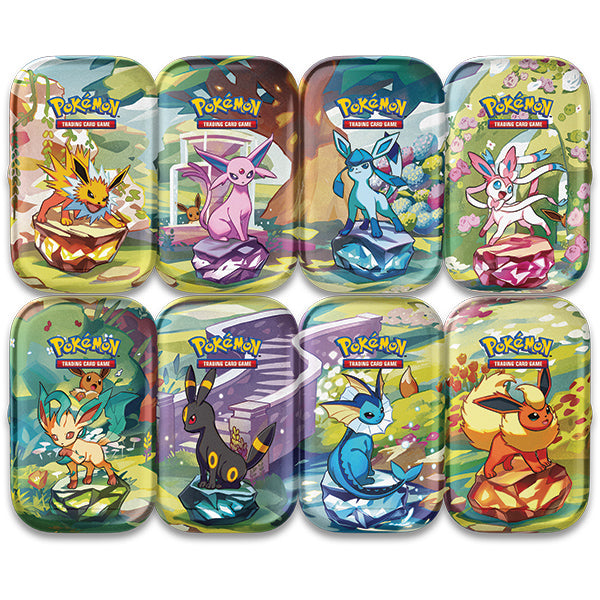 Pokemon TCG: Scarlet & Violet 8.5 - Prismatic Evolutions 8ct Mini Tins Display (Pre-Order Expected Release 02/07/2025)