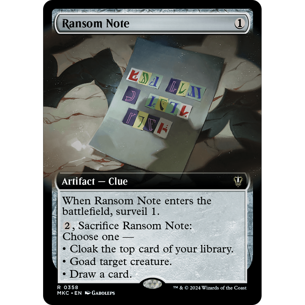 Ransom Note (MKC-358) - Murders at Karlov Manor Commander: (Extended Art)