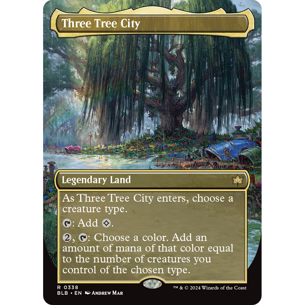 Three Tree City (BLB-338) - Bloomburrow (Borderless) Foil
