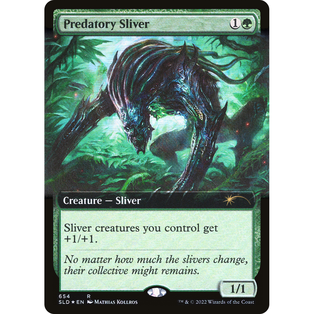 Predatory Sliver (Extended Art) (SLD-654) - Secret Lair Drop: (Extended Art) Foil