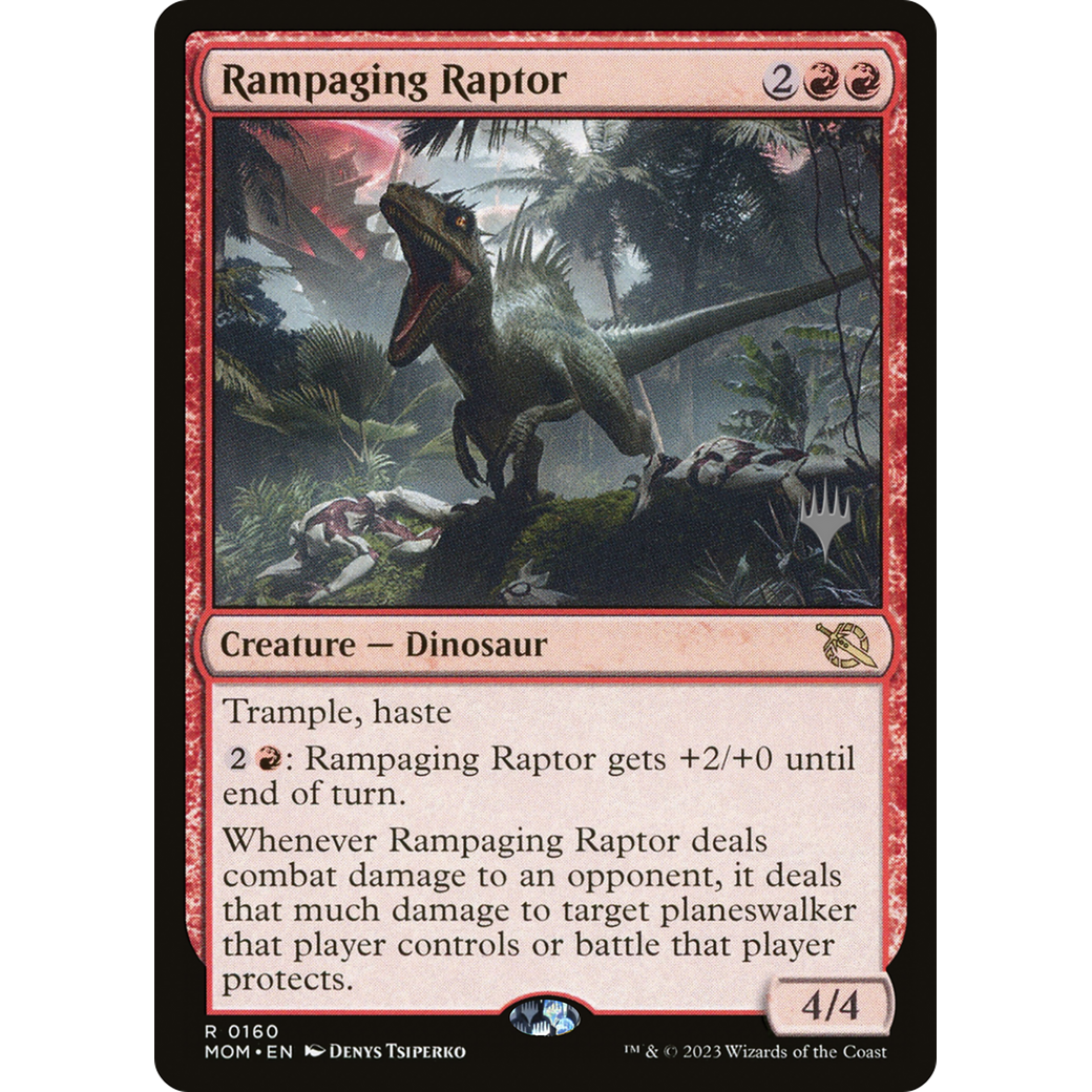 Rampaging Raptor (PPMOM-160P) - March of the Machine Promos Foil