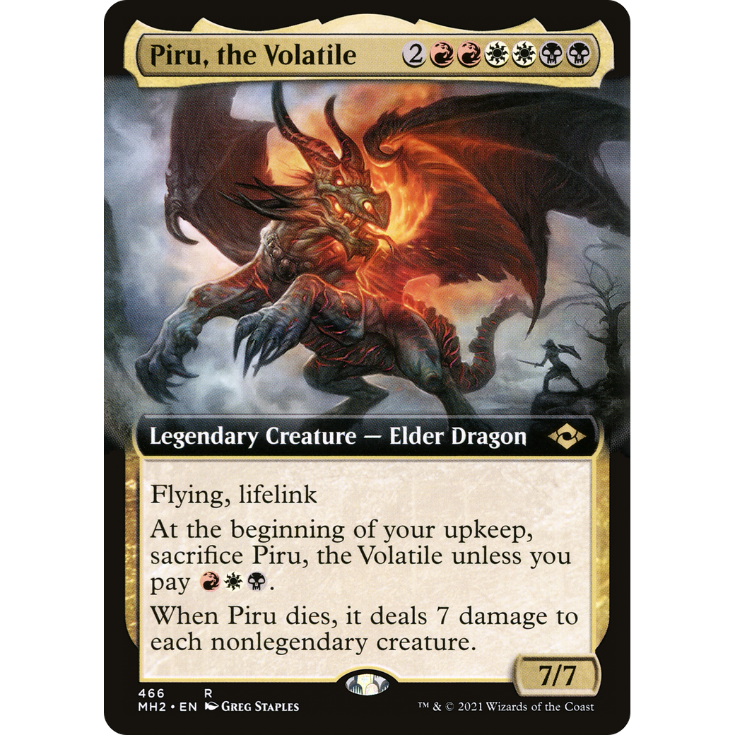 Piru, the Volatile (Extended Art) (MH2-466) - Modern Horizons 2: (Extended Art) Foil