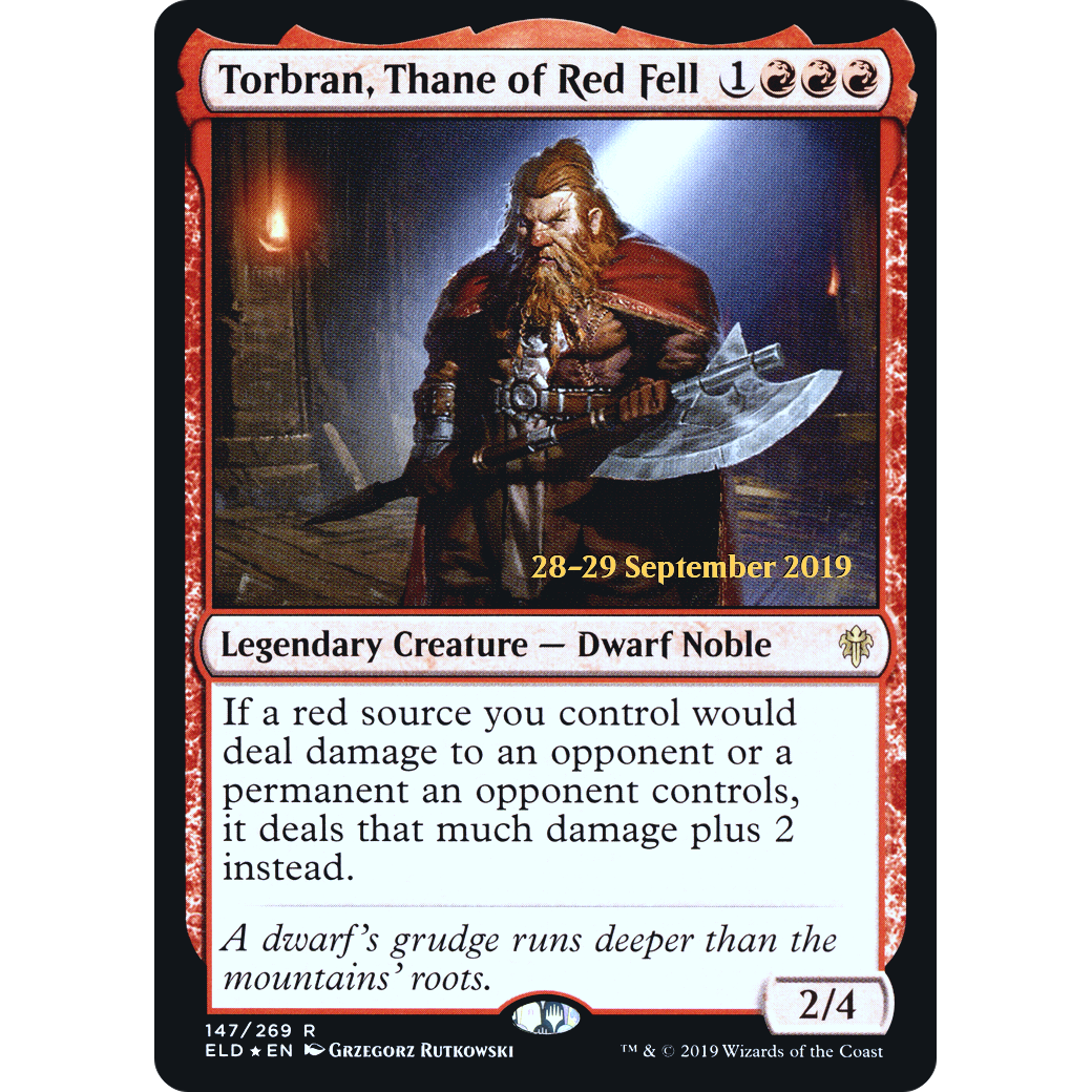 Torbran, Thane of Red Fell (PRE-147) - Throne of Eldraine Promos Foil