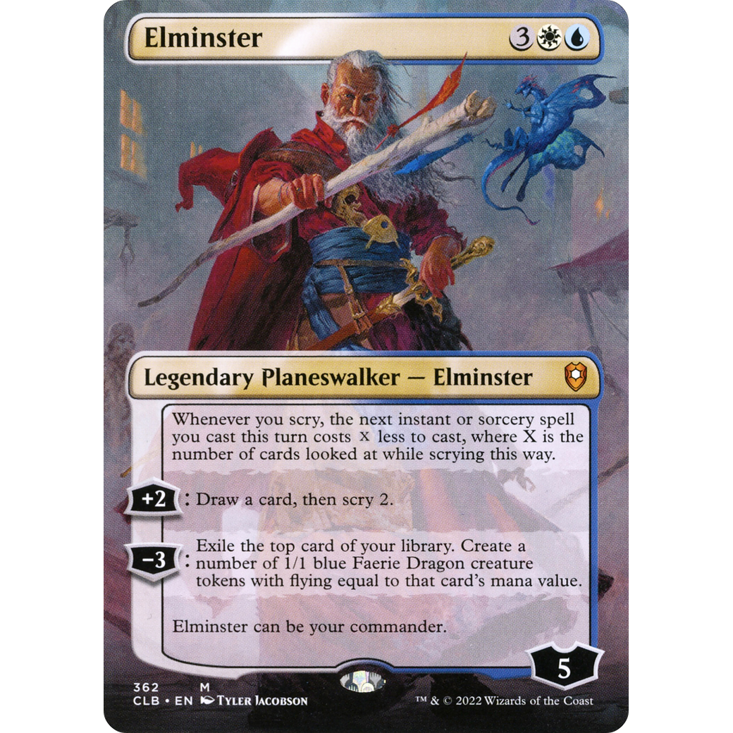 Elminster (CLB-362) - Commander Legends: Battle for Baldur's Gate (Borderless) Foil