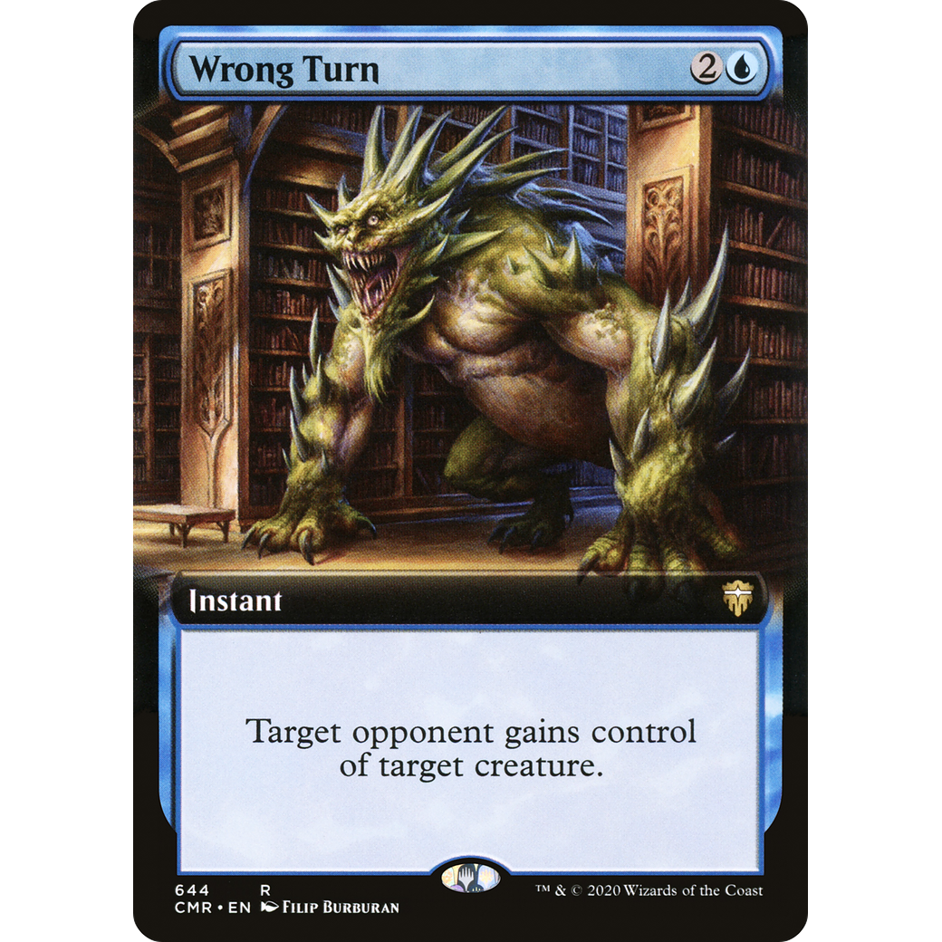 Wrong Turn (Extended Art) (CMR-644) - Commander Legends: (Extended Art) Foil