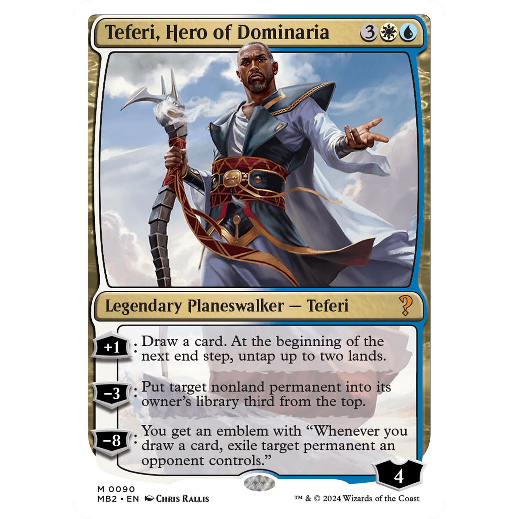 Teferi, Hero of Dominaria (White Border) (MB2-090) - Mystery Booster 2