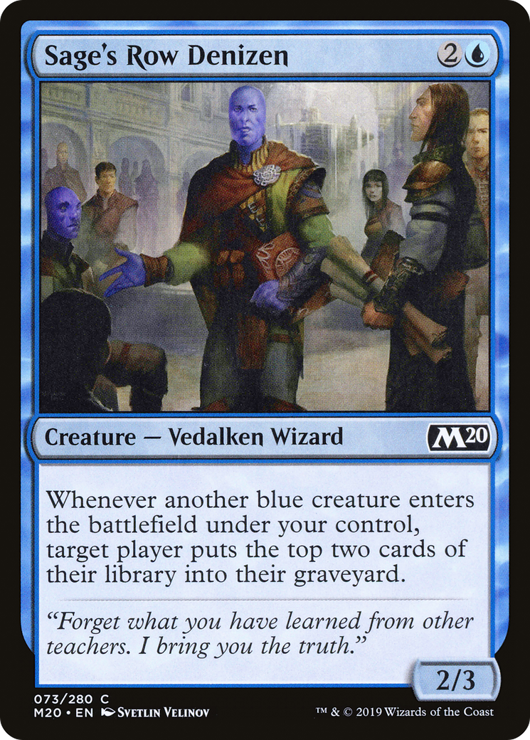 Sage's Row Denizen (M20-073) - Core Set 2020 Foil