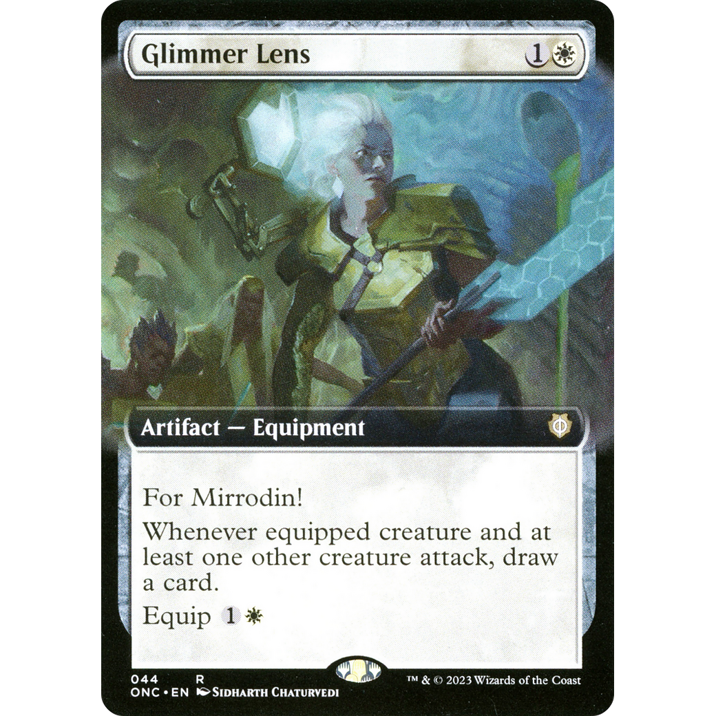 Glimmer Lens (ONC-044) - Phyrexia: All Will Be One Commander: (Extended Art)