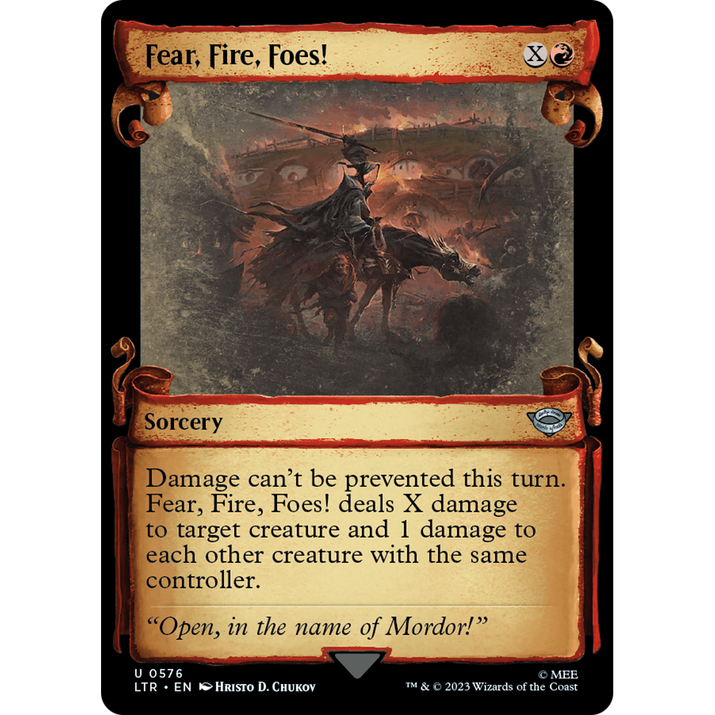 Fear, Fire, Foes! (LTR-576) - The Lord of the Rings: Tales of Middle-earth: (Showcase) Foil