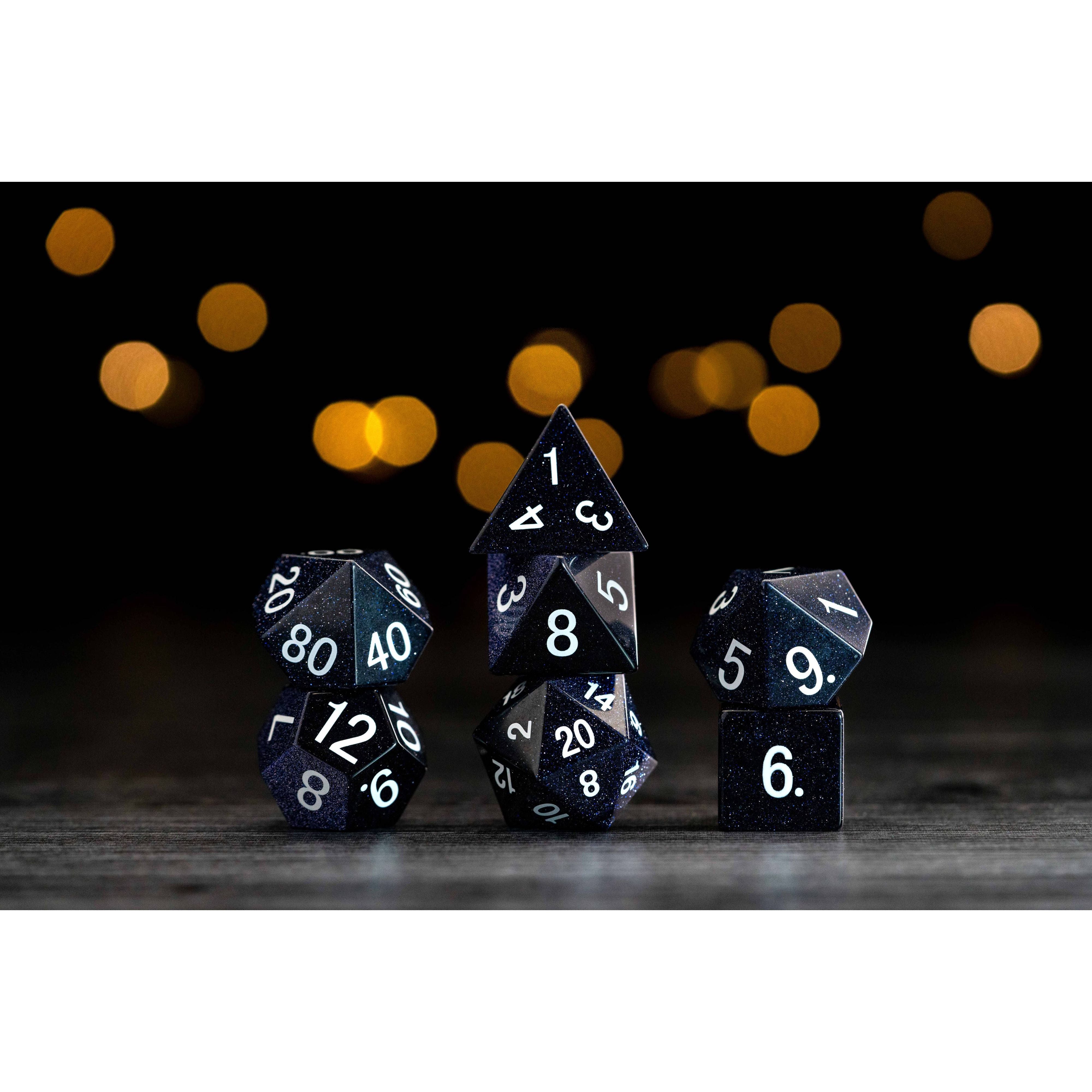 Mystic Mines: Blue Sandstone Gemstone Poly Dice Set