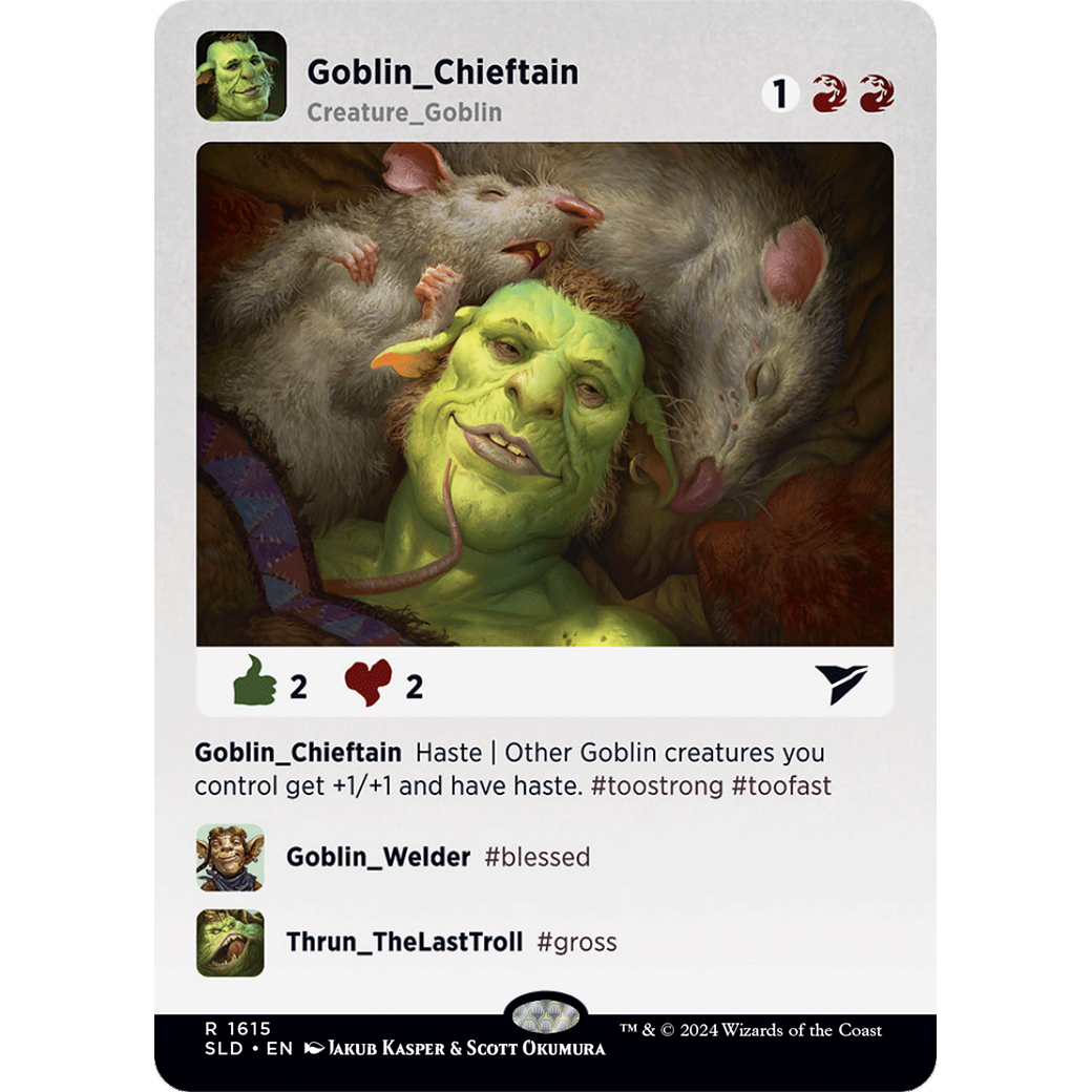 Goblin Chieftain (SLD-1615) - Secret Lair Drop (Borderless)