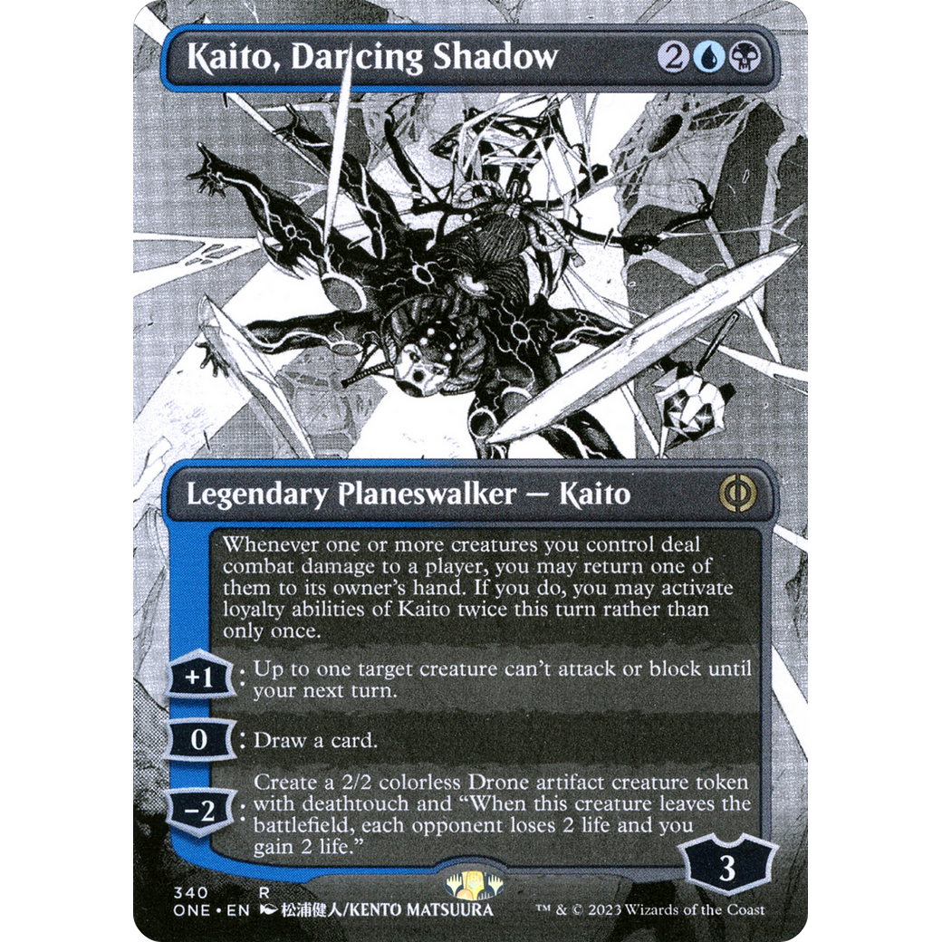 Kaito, Dancing Shadow (ONE-340) - Phyrexia: All Will Be One: (Showcase) (Borderless)