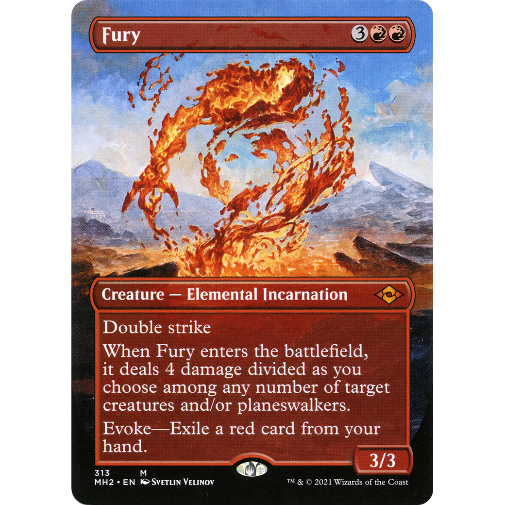 Fury (Borderless) (MH2-313) - Modern Horizons 2 (Borderless) Foil