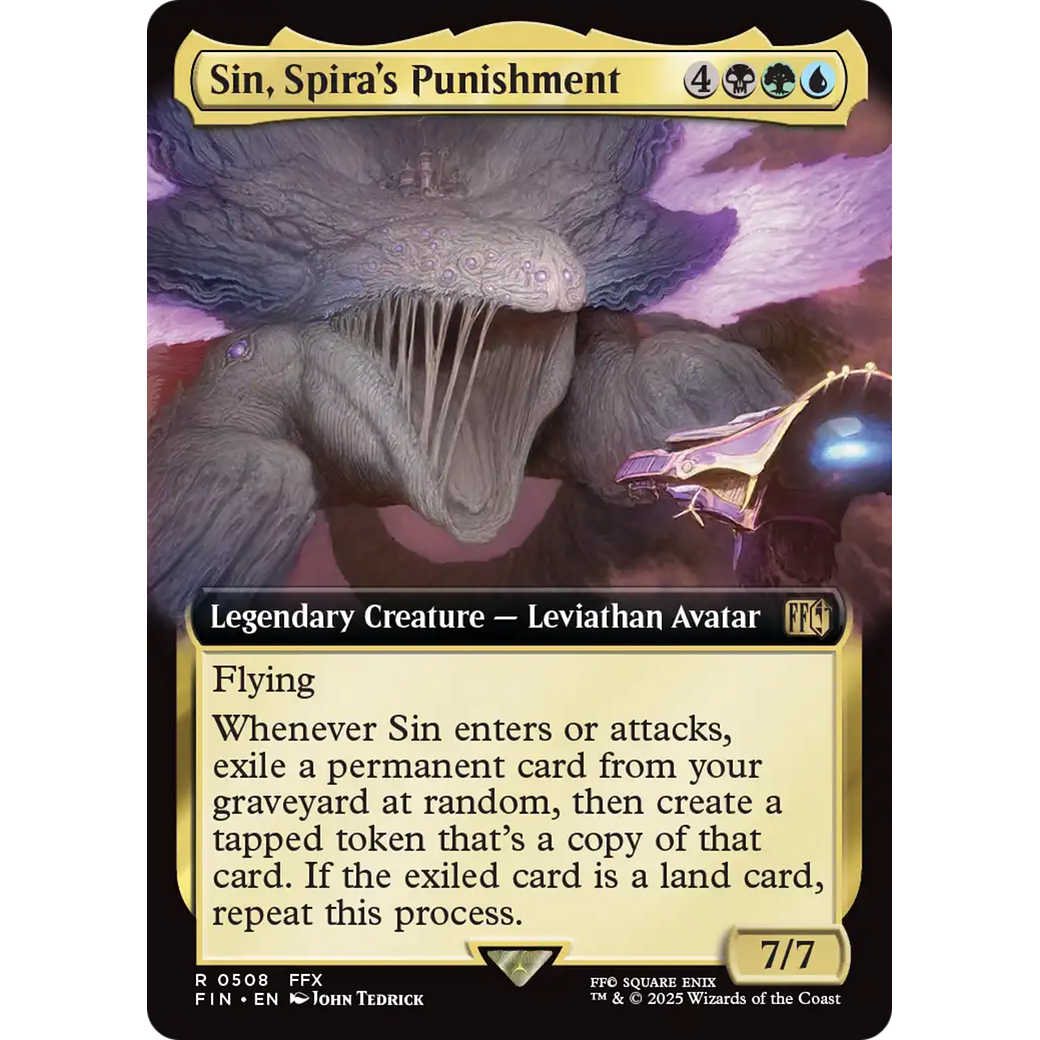 Sin, Spira's Punishment (Extended Art) (FIN-508) - FINAL FANTASY: (Extended Art) Foil