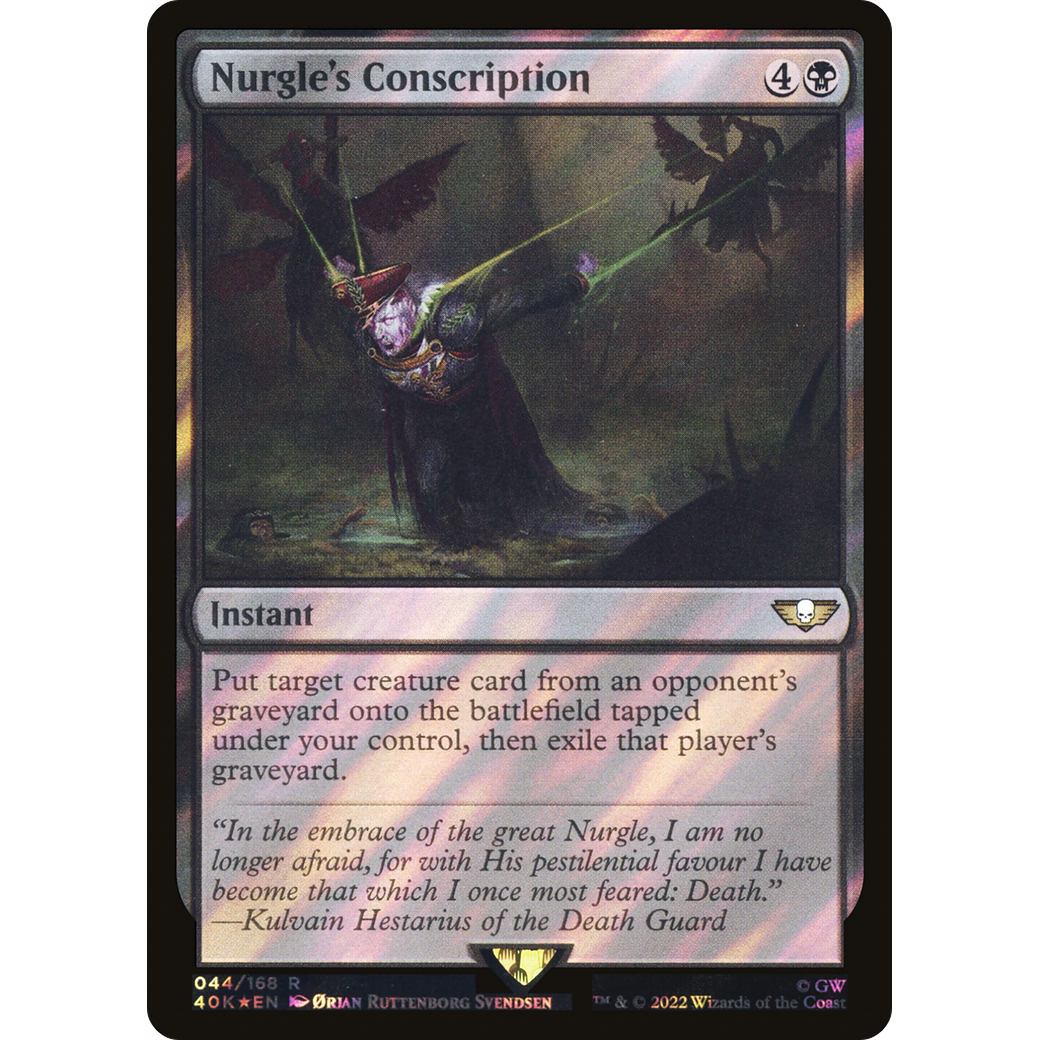 Nurgle's Conscription (40K-044) - Warhammer 40,000 Commander Foil