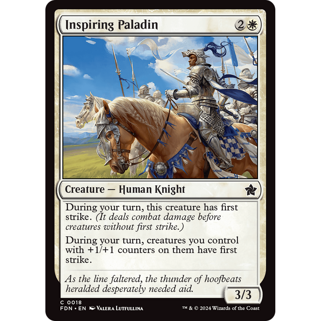 Inspiring Paladin (FDN-018) - Foundations Foil