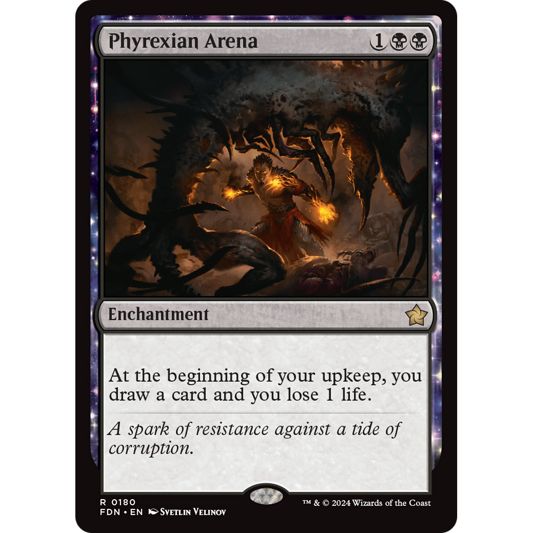 Phyrexian Arena (FDN-180) - Foundations: (enchantment) Foil