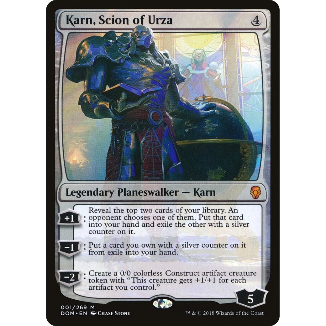 Karn, Scion of Urza (DOM-001) - Dominaria Foil