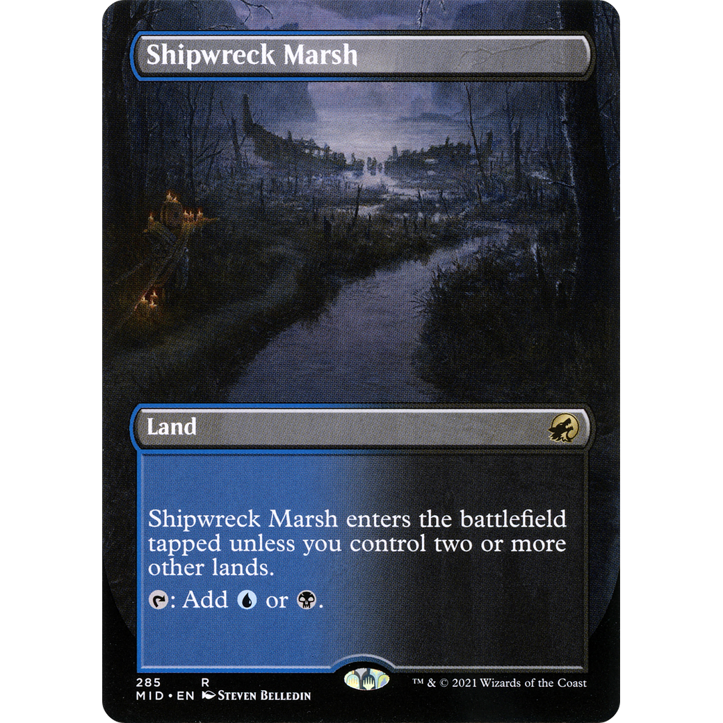Shipwreck Marsh (Borderless) (MID-285) - Innistrad: Midnight Hunt (Borderless)