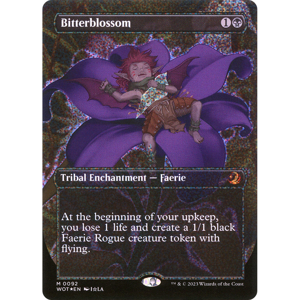 Bitterblossom (WOT-092) - Wilds of Eldraine: Enchanting Tales (Borderless) Foil