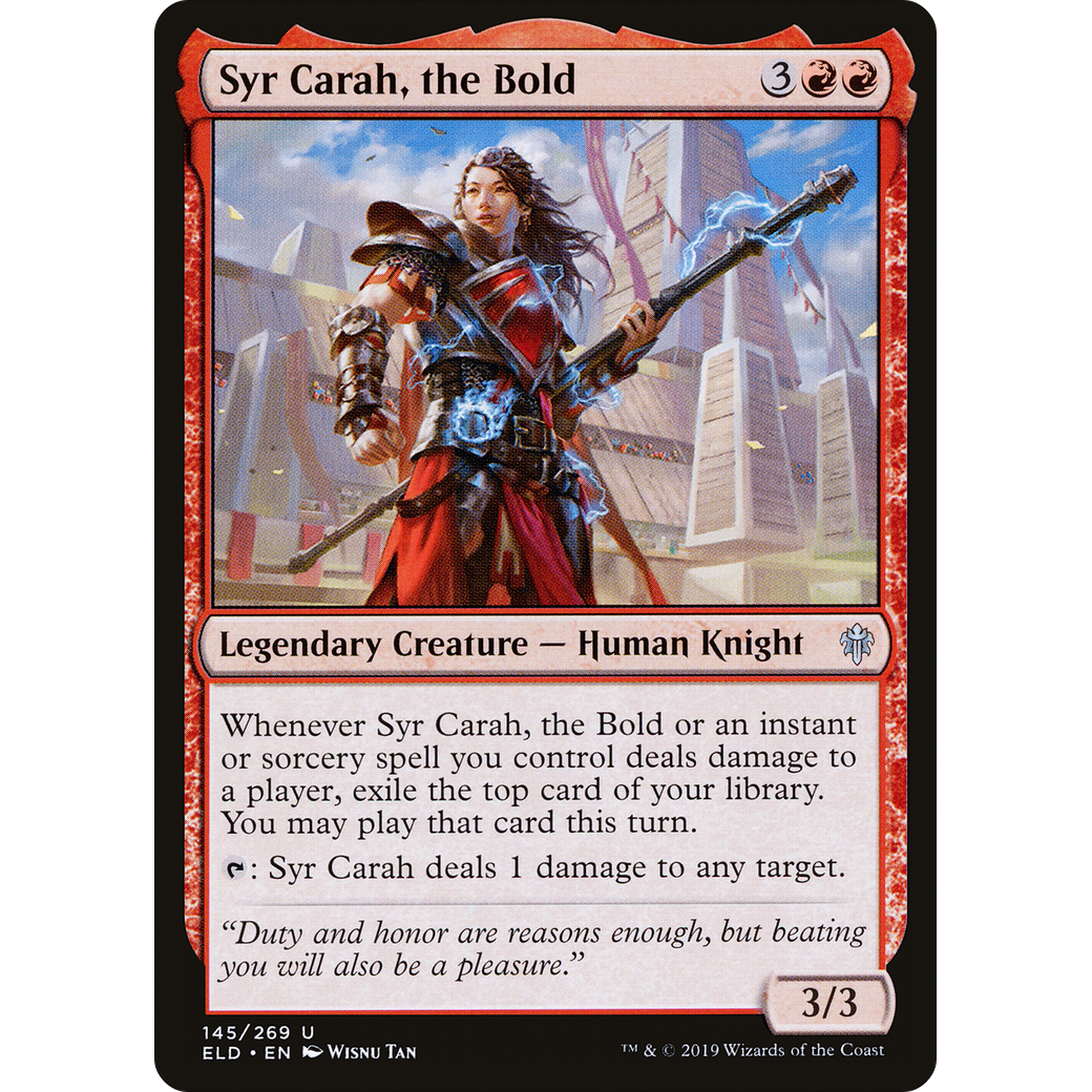 Syr Carah, the Bold (ELD-145) - Throne of Eldraine Foil