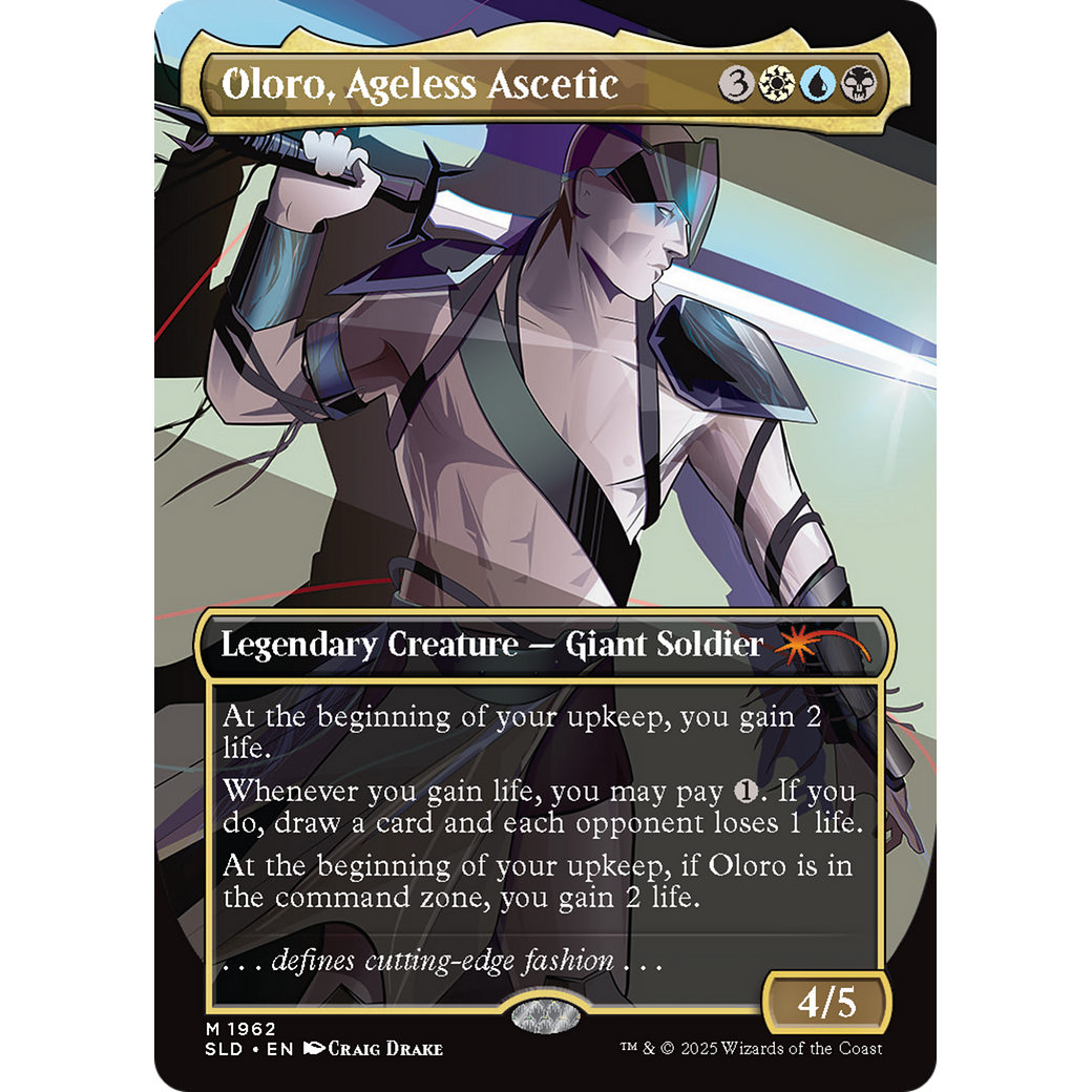 Oloro, Ageless Ascetic (Rainbow Foil) (SLD-1962) - Secret Lair Drop (Borderless) Foil