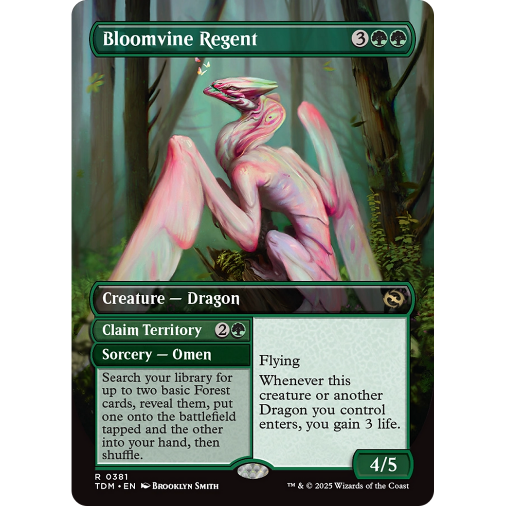 Bloomvine Regent // Claim Territory // Bloomvine Regent (TDM-381) - Tarkir: Dragonstorm (Borderless)