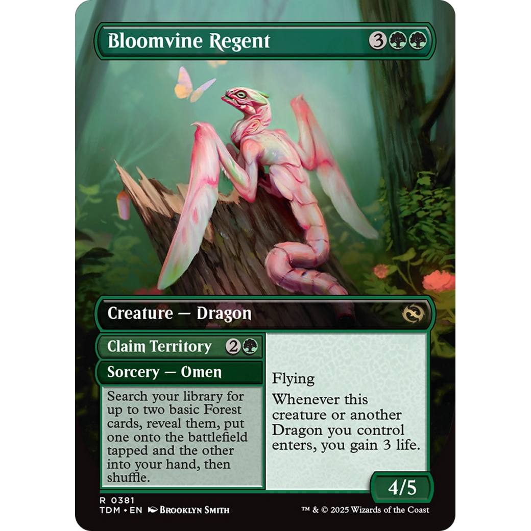 Bloomvine Regent // Claim Territory // Bloomvine Regent (TDM-381) - Tarkir: Dragonstorm (Borderless)
