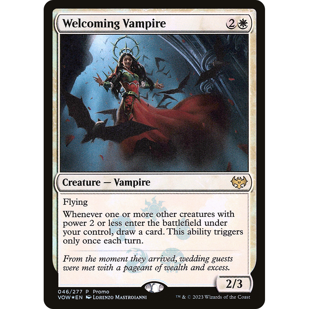 Welcoming Vampire (MEDIA-046) - Innistrad: Crimson Vow Promos Foil