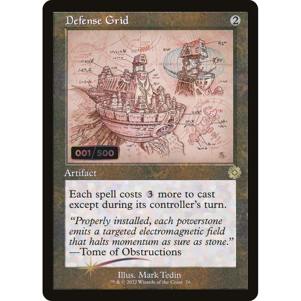 Defense Grid (Schematic) (Serial Numbered) (BRR-076) - The Brothers' War Retro Artifacts Foil