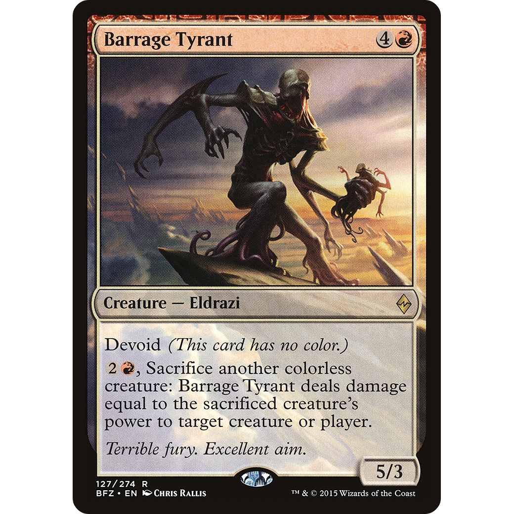 Barrage Tyrant (BFZ-127) - Battle for Zendikar: (devoid) Foil
