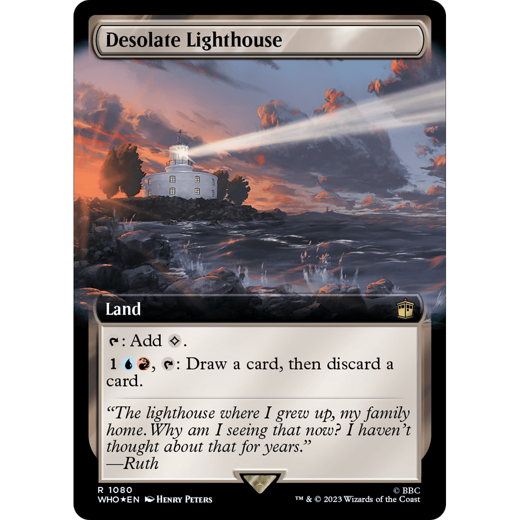 Desolate Lighthouse (Extended Art) (Surge Foil) (WHO-1080) - Doctor Who: (Extended Art) Foil