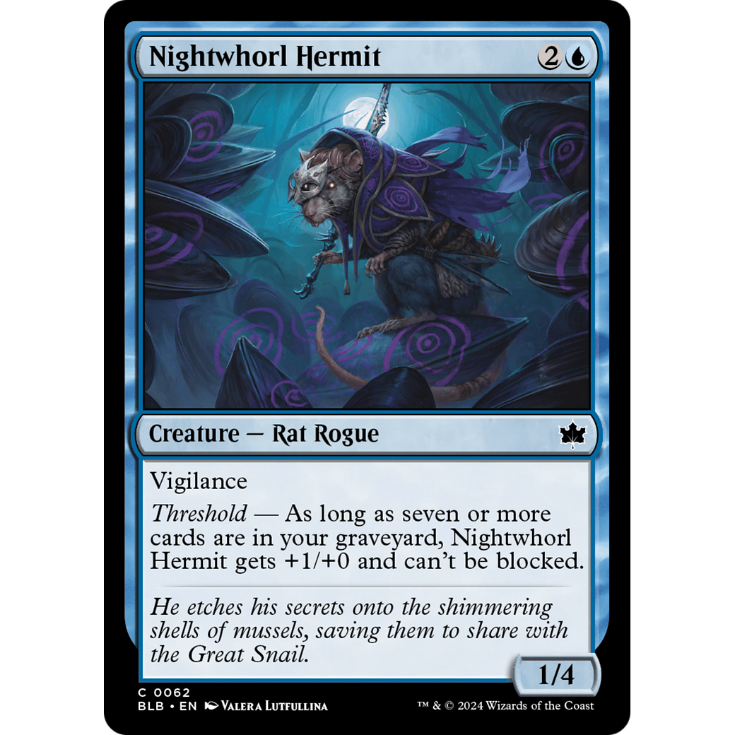 Nightwhorl Hermit (BLB-062) - Bloomburrow Foil